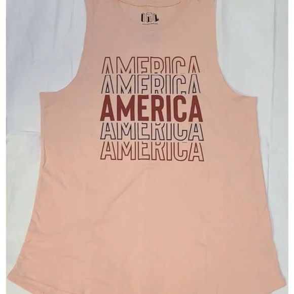 Isaac Morris - Coral America Repeat Graphic Tank Top - Picture 4 of 7